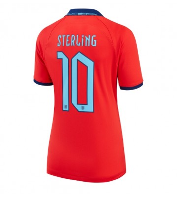 England Raheem Sterling #10 Replika Udebanetrøje Dame VM 2022 Kortærmet